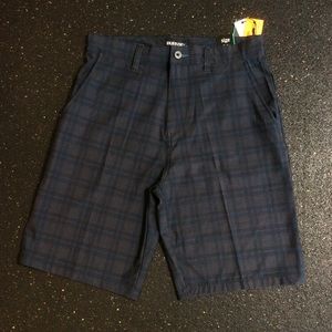 Burnside Blue Plaid Dual Shorts